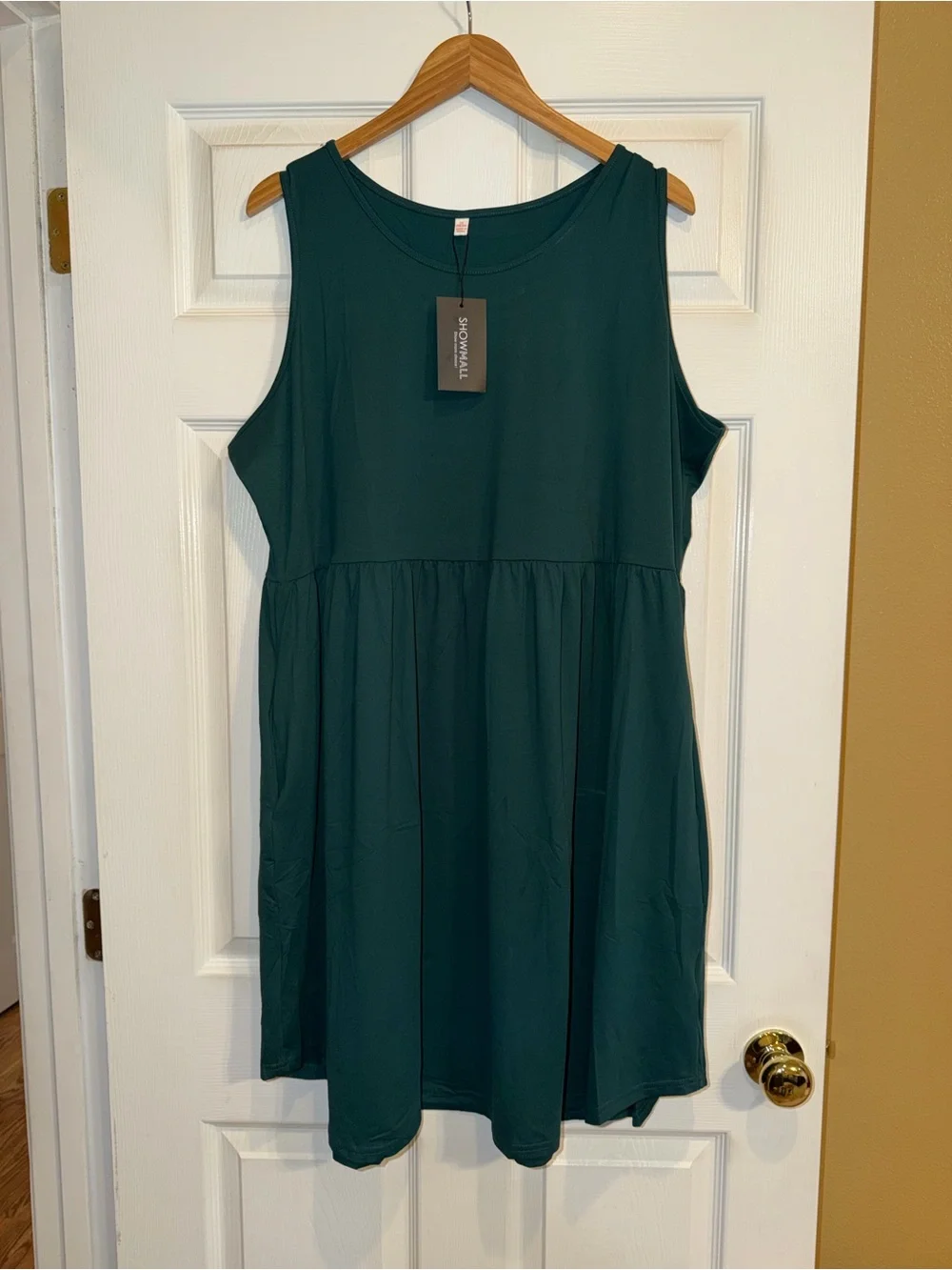Sleeveless Midi Dress in Deep Teal Size 3X. NWT - Picture 1 of 5